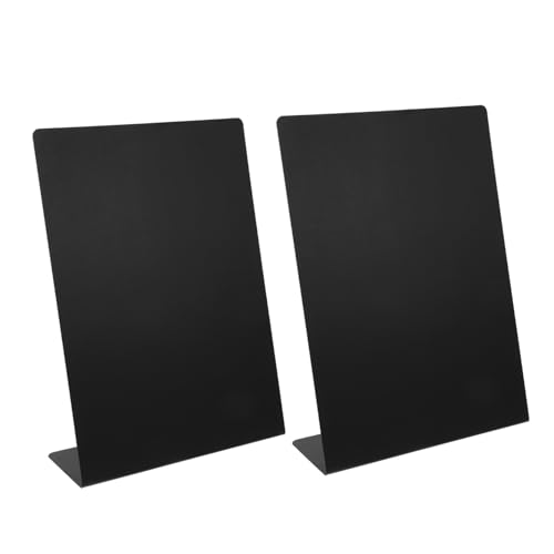 Unomor 2pcs Tabletop Chalkboard Sign Reusable Chalk Food Labels for Parties Buffets Events Versatile Blackboards for Display Menu Presentation