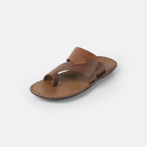Image of Mochi Men's Faux Leather Stylish Toe Ring Slipper
