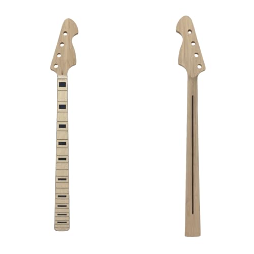 Yinfente Bass Guitar Neck 22fret 34inch Maple guitar Fretboard Block Inlay DIY Guitar Block Inlay (Maple...