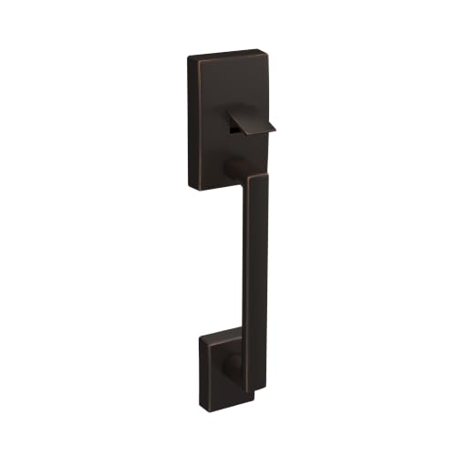 Image of SCHLAGE Century Lower Half Entry Handleset, Broadway Lever, Aged Bronze