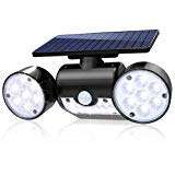 YUJENY Outdoor Solar Light,360° Rotation Adjustable LED Motion Sensor Light,3500lm Super Bright,Ip65 Waterproof, 270° Rotating, IP65 Waterproof, Adjustable (5 Packs)