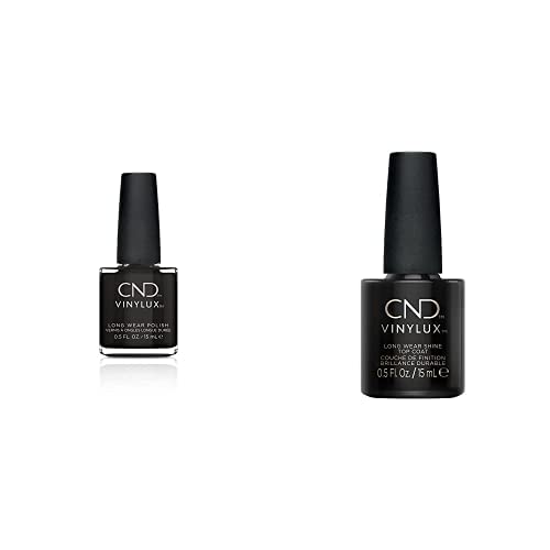 CND Vinylux Longwear Black Nail Polish, Gel-like Shine & Chip Resistant Color, 0.5 Fl Oz