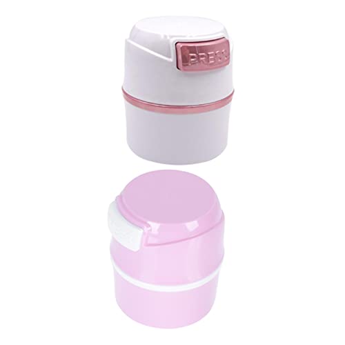 minkissy Lash Glue Storage Jar 2 Pack Eyelash Extension Glue Box Fresh Storage Dehumidifying Feature for Makeup Tools