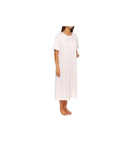 Image of Calida Women's Soft Cotton Nightgown - Classic Short-Sleeved Summer Nightdress, 100% Soft Cotton, 47 in