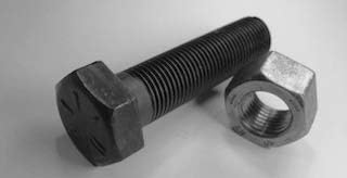 Left Hand (Reverse) Hex Bolt 1/2-20 X 2 with Matching 1/2-20 Left Hand Nut Kit (2-Pack)