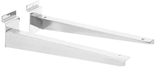 CompleteShopfittings NEW HEAVY DUTY SLATWALL WOODEN SHELF BRACKETS (1, 250MM)