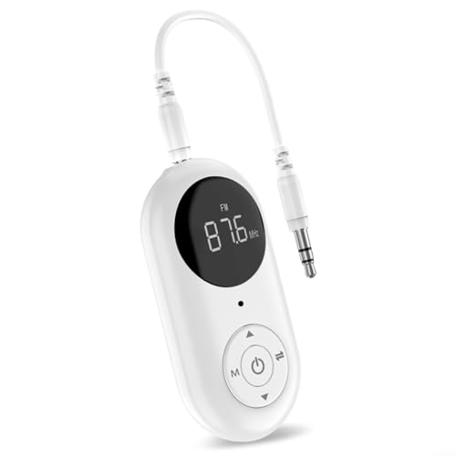 Alanmoship Adaptador y receptor Bluetooth 5.3 compatible con 3 en 1 con conector de 3.5 mm, conexión de doble dispositivo, batería de larga duración para TV, PC, smartphone, radio de coche