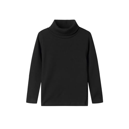 Image of Mud Kingdom Little Girls Long Sleeve Tee Shirts Soft Turtleneck Layering Pullover Slim Stretchy Tops