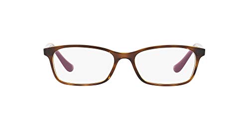 Vogue Eyewear Women's VO5053 Rectangular Prescription Eyeglass Frames, Dark Havana/Plum/Demo Lens, 51 mm