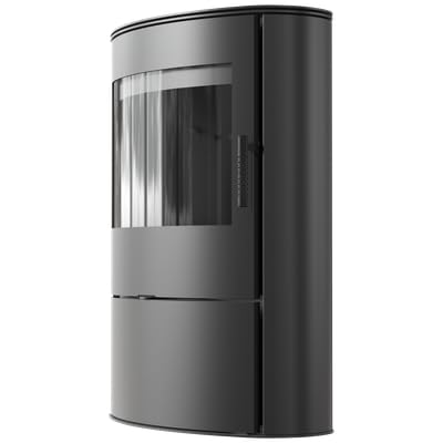 KRATKI Kaminofen Rollo schwarz Holzofen 8kW | Passgenaues KRATKI Zubehör für Kamin und Ofen. Montageset