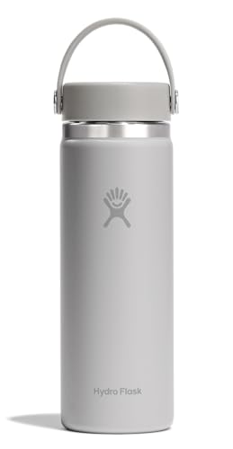 Image of Hydro Flask Water Bottle - Insulated Stainless Steel - Wide Mouth Flex Lid, Non Spill, Leakproof and Refillable in 20 Oz Birch Gray
