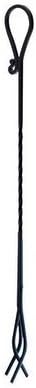 15513 Black Twisted Steel Fireplace Tongs