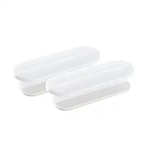 DHVSAM Self-Stick Instant Cabinet Window Sliding Door-Wardrobe Drawer-Humanity Handle Helper Auxiliary Kitchen Hotel Office Knobs Self-Stick Push Pull Helper Stick-On 2 Pcs White