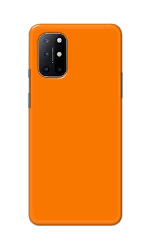 Image of Plain Orange Hard Back Case Cover for OnePlus 8T Back Cover -(J5) VNS2229