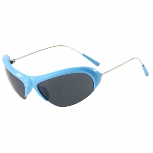 Lunettes de soleil de cyclisme punk à demi-monture pour homme et sport