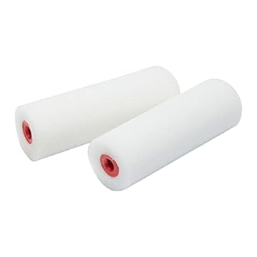 Fit For The Job 2 Pack 4 inch Foam Mini Rollers for DIY Painting with Gloss and Satin Paints, Gives A Smooth Finish on Skirting Boards, Window Sills, Panel Doors, Cabinets, Metal and More, 4" 100mm