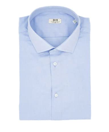 Chemise 100% coton bleu clair Illogico coupe classique pour homme