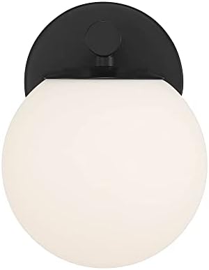 DESIGNERS FOUNTAIN Crown Heights 1 Light Wall Sconce, Matte Black, D252C-WS-MB