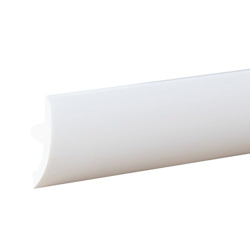 PROVISTON Licht Stuckleiste 36.6 x 70 x 2000 mm Moderne LED Deckenleiste Klassisches Profil Hochwertige Deckenleiste Kunststoff Weiß Wasserfest, Robust und Langlebig