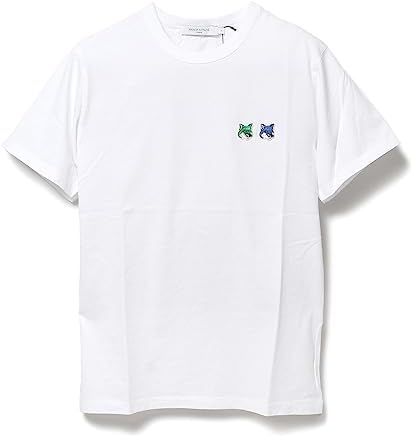 メゾン キツネ ダブルフォックスヘッド パッチ Tシャツ om00153kj0008-p100_1.jpg