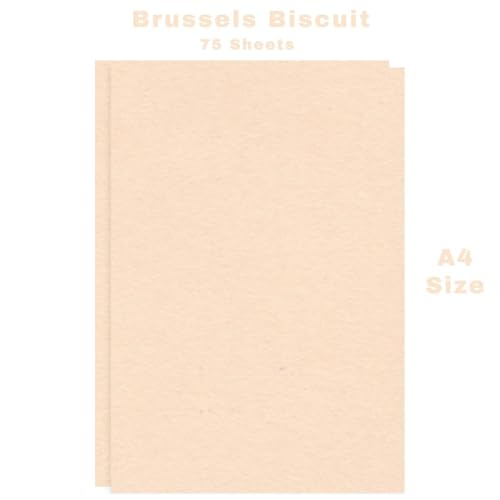 Image of CVANU Premium A4 Color Paper Sheets Brussels Biscuit 120 GSM Color Art Papers for Kids DIY Arts and Crafts| Scrapbooking| Card Making (Pack of 75)