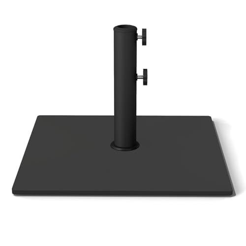 C-Hopetree 44 lb Square Steel Plate Patio Umbrella Base, Heavy Duty Stand Weight with 4 Anti-Slip Pads for Outdoor Market Table Umbrella, Black by C-Hopetree - Used condition - US$77.99