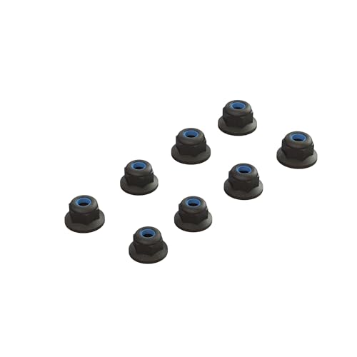 ARRMA Flanged Lock Nut M3 Black (4pcs), ARA708009