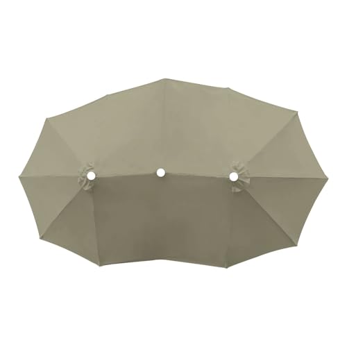 Toldo de Repuesto para Sombrilla 132-135 cm Gris Claro 2