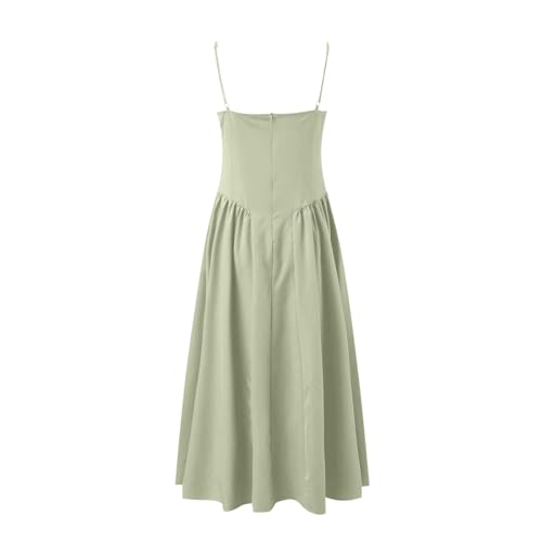 Robe d'été sans manches dos nu avec bandage ajustable - 3