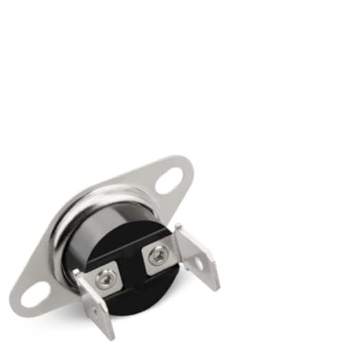 KSD-40LC Interruptor fusible térmico normalmente cerrado 70°C para hornos microondas - Pieza de repuesto interruptor de límite, carcasa metálica, 0.82 x 0.64 pulgadas, negro