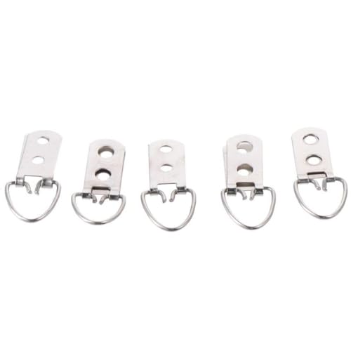 Image of 100Pcs D-Ring Heavy Duty Picture Hangers with 200 PCS Screws for Hanging Picture Frames, Mirrors, Picture