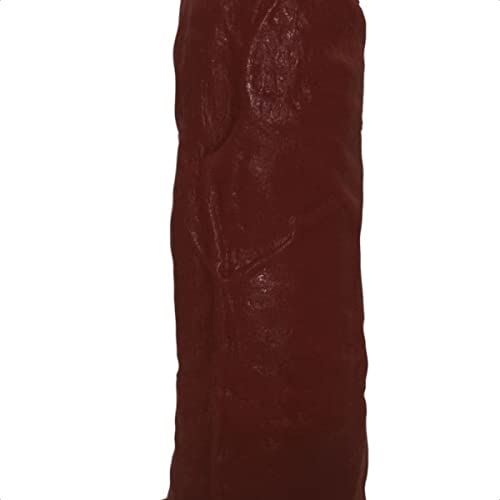 Capa Peniana Rígida Em Vinil Com Elástico Pênis 19cm x 4,5cm Marrom Eros