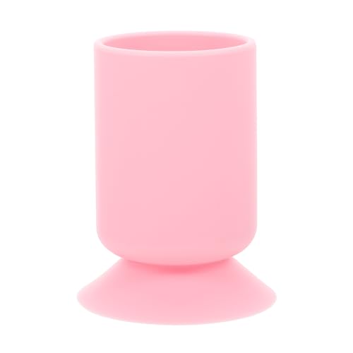 minkissy Silicone Suction Cup Pen Holder Student Present Makeup Brush Storage Pot Make up Brush Organizer Containers with Lids Stationary Holder Silica Gel Office Desktop Pen