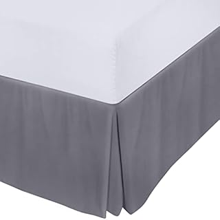 Utopia Bedding Base Valance Sheet - Soft Brushed Microfibre - Pleated - Fits Under the Mattress & Down to the Floor - Bed Base Skirt (Double, Beige)