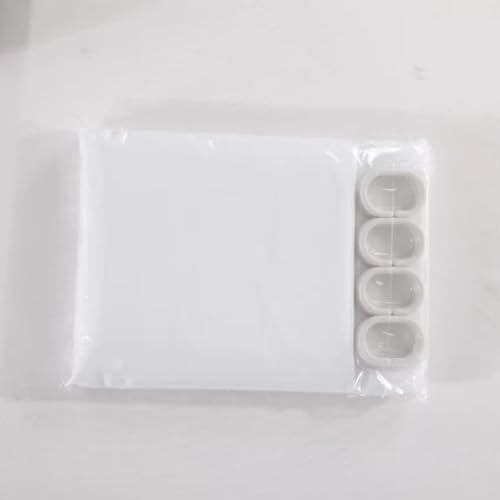Rideau de douche blanc 152x178 cm imperméable pour baignoire - 5