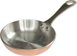 Chabrias Ltd Mini Copper Saucepan/Frying Pan – 10cm x 2cm, Premium Cookware for Starters, Sauces, and Professional Presentation
