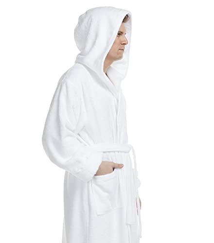 Arus Men's Hood'n Full Ankle Length Hooded Turkish Cotton Bathrobe2