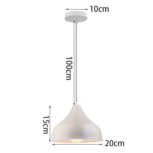 Dôme d'éclairage de plafond réglable blanc pour table de repas et bar - 4