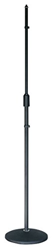 Kikutani MS-150B Microphone Stand, Straight Type, Height 32.5-59.1 inches (827-1,500 mm), Black