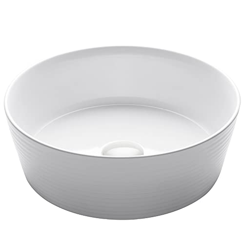 Kraus Ceramic Above Counter Round Bathroom Sink - KCV-205GWH