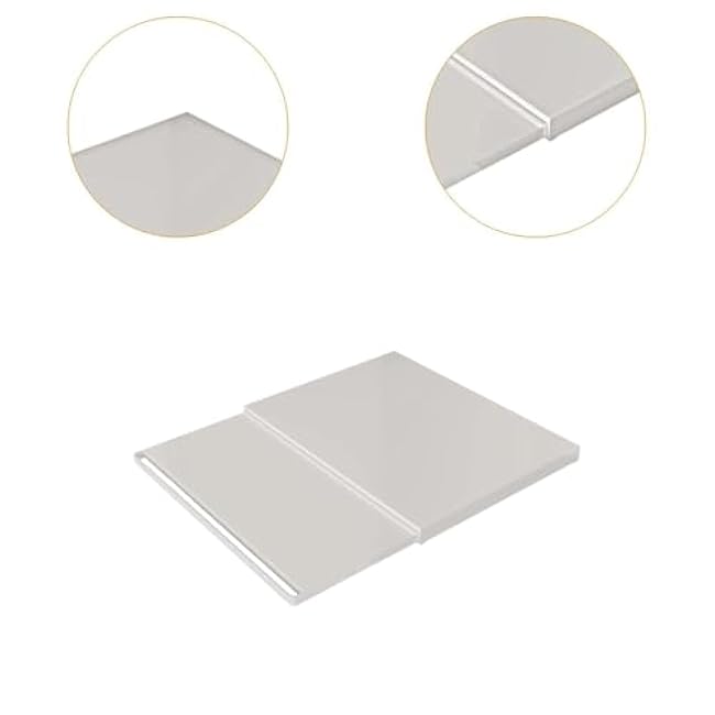 Countertop Storage Moving Slider, Coffee Maker Tray Mat, Convenient Carbon Steel Kitchen Appliance Sliding Tray for Toaster, White