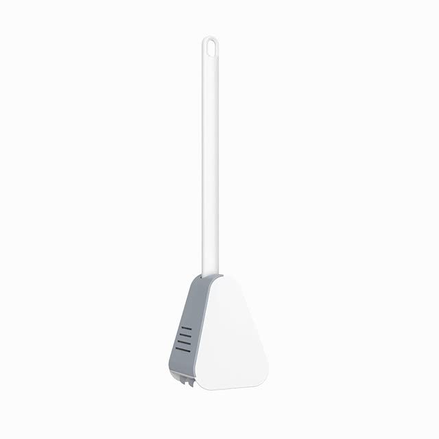 Brosse de toilette en silicone à long manche pour WC domestique