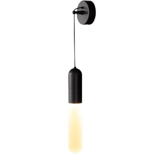 Lámpara de pared de latón minimalista y aplique acrílico de tubo largo Nero