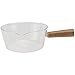 HEMOTON - Mini casseruola per il latte, con manico in legno, in vetro, per caffè turco, per frutta e dessert