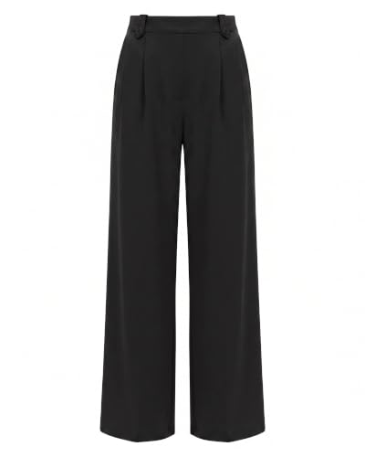 GRAPENT Wide Leg Dress Pants for Women Black X-Large Size 16-18