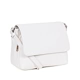  Hexagona - Sac porté Travers - Compatible téléphone Portable - pour Femme - Collection Madrid - Blanc