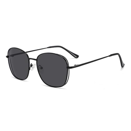 Gafas De Sol Con Montura Metálica For Hombres Y Mujeres Compras Fotografía Callejera Vacaciones(Black)