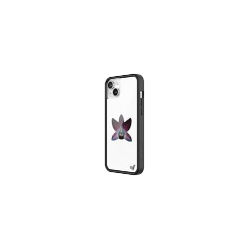 Wildflower Cases - Compatible with iPhone 13/14 | Protective Black Bumper, 6.5ft Drop Test Certified, Women Owned Small Business | Purple Flower Aesthetic Trendy | White Orchid by Wildflower - Used condition - Image 2