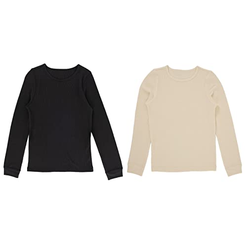 Image of Fruit of The Loom Girls' Premium 2-Pack Thermal Waffle Crew Top