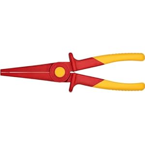 knipex pince demi ronde en plastique isolante plastique, avec zone en plastique souple assurant une bonne prise en main 220 mm 98 62 02